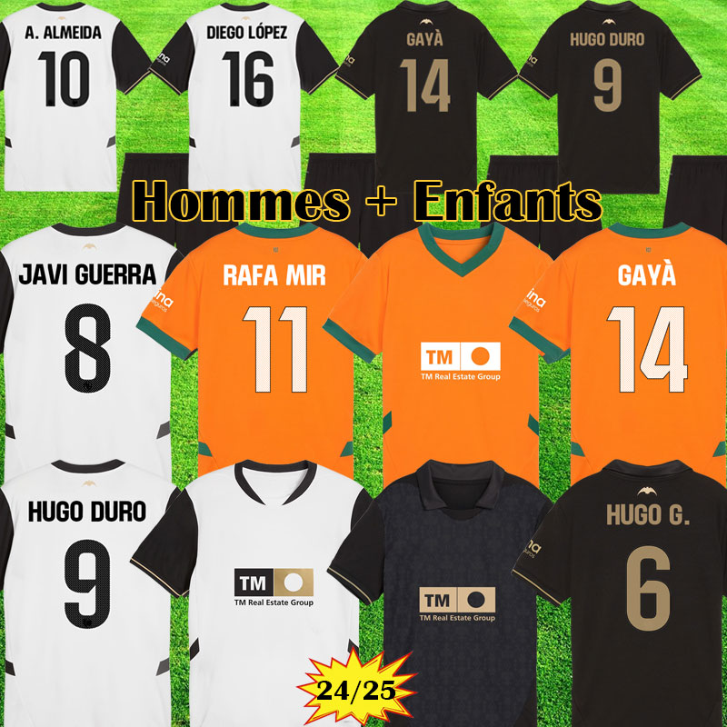 24 25 Homenaje Fan Kit soccer jerseys VCF HOMAGE Orange Third jersey 2024 2025 Mashup camisetas de futbol HUGO DURO JAVI GUERRA men kids kit football shirts GAYA top