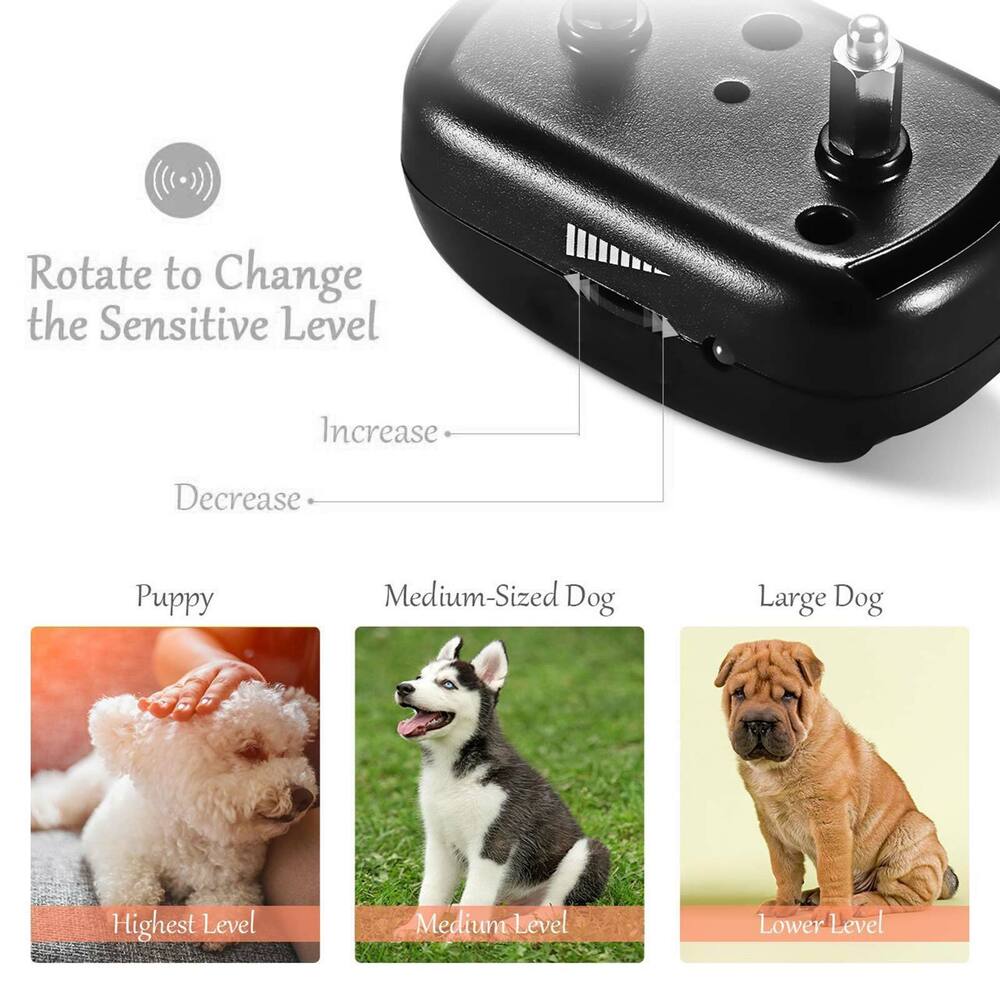 Electric Shock Anti Bark Dog E-Collar Fully Automatic Voice Controlled Electric Shock Stop Barking Training Collar Pet Products