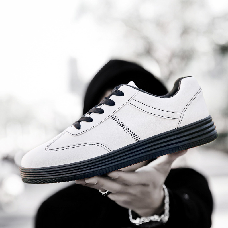 White Men's Lace Up Casual Summer Men Breathable Board Soft Mens Vulcanized Shoes Outdoor Walking Sneakers 3fde s