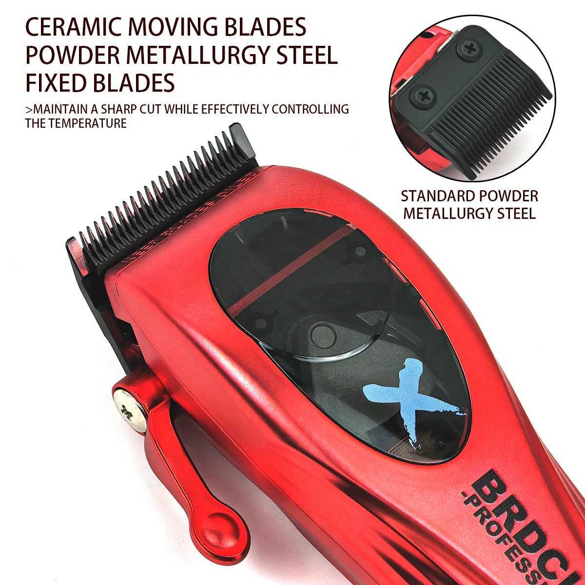 BRDCLIP X1C 9000RPM Magnetic Motor Hair Clipper Professional Hair Clipper with Charging Base Mens Salon Trimmer W240824