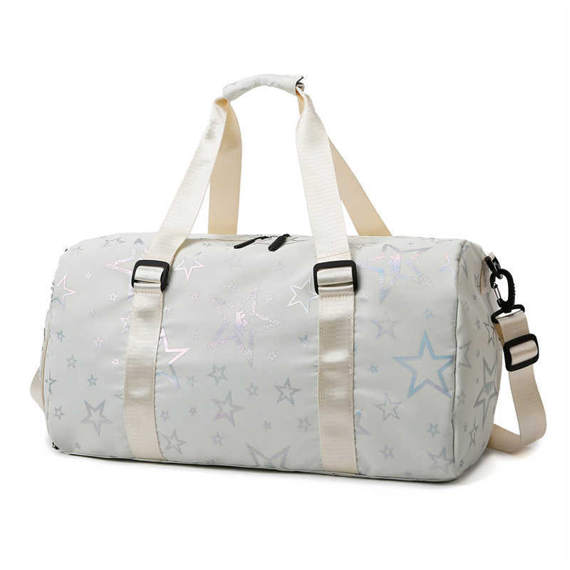 Dry Wet Separation Gym Bag Sports Crossbody Bag for Women Water-Resistant Oxford Cloth Luggage Bag Short Trip Handheld Travel Bag