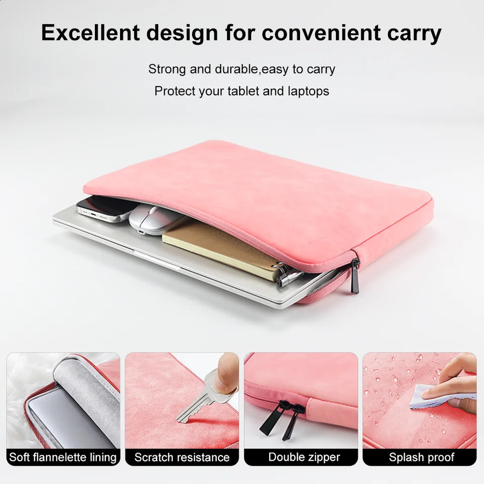 Laptop Sleeve Bag for Macbook Air Pro 13 13.3 14 15.4 15.6 Inch Notebook Pouch for Portable Bag Cover Case 240903