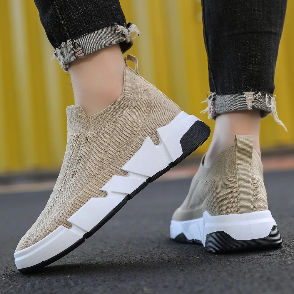New Men's Shoes Fashion Mesh Breathable Low Top Casual Soft Sole Comfort Sneakers Shoes for Men Zapatillas Comodas