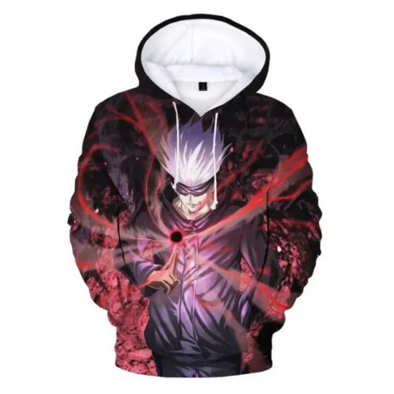 2024 Satoru Gojo 3D Print Men Hoodies Tops Autumn Long Sleeve Anime Hoodie Men Women Sweatshirt Oversized Streetwear Kids Hoodie Y240903