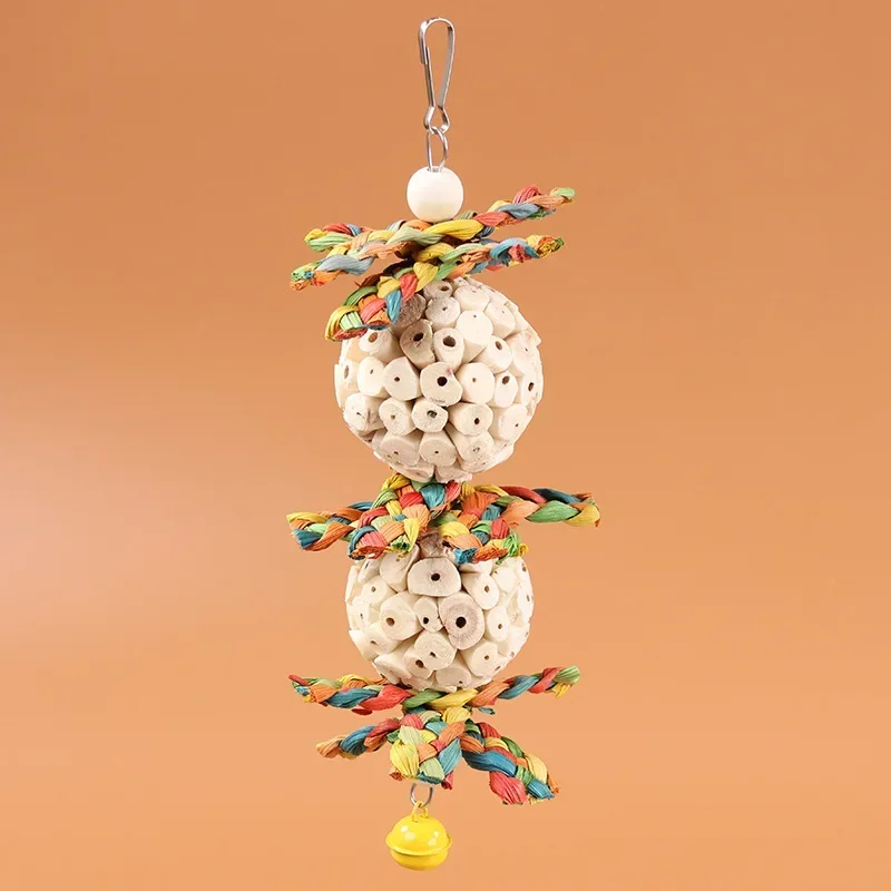 Parrot Tongcao Ball Bird Toy Biting Ball Bird Supplies Parrot Relief Toy Decompression Puzzle Toy Tengqiu Seeking Food