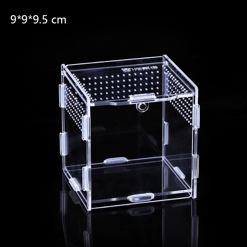 Acrylic Transparent Reptile Terrarium Habitat Breeding Box Reptiles Cage Nano Arboreal Tarantula Enclosure Dearded Dragon Supply