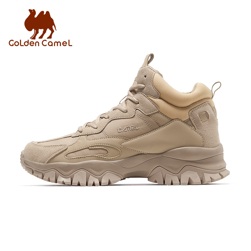 GOLDEN CAMEL Hiking Shoes Men Women High-top Men's Boots Shock-absorb Male Sneakers Wear-resistant Shoes for Men 2023 Summer New