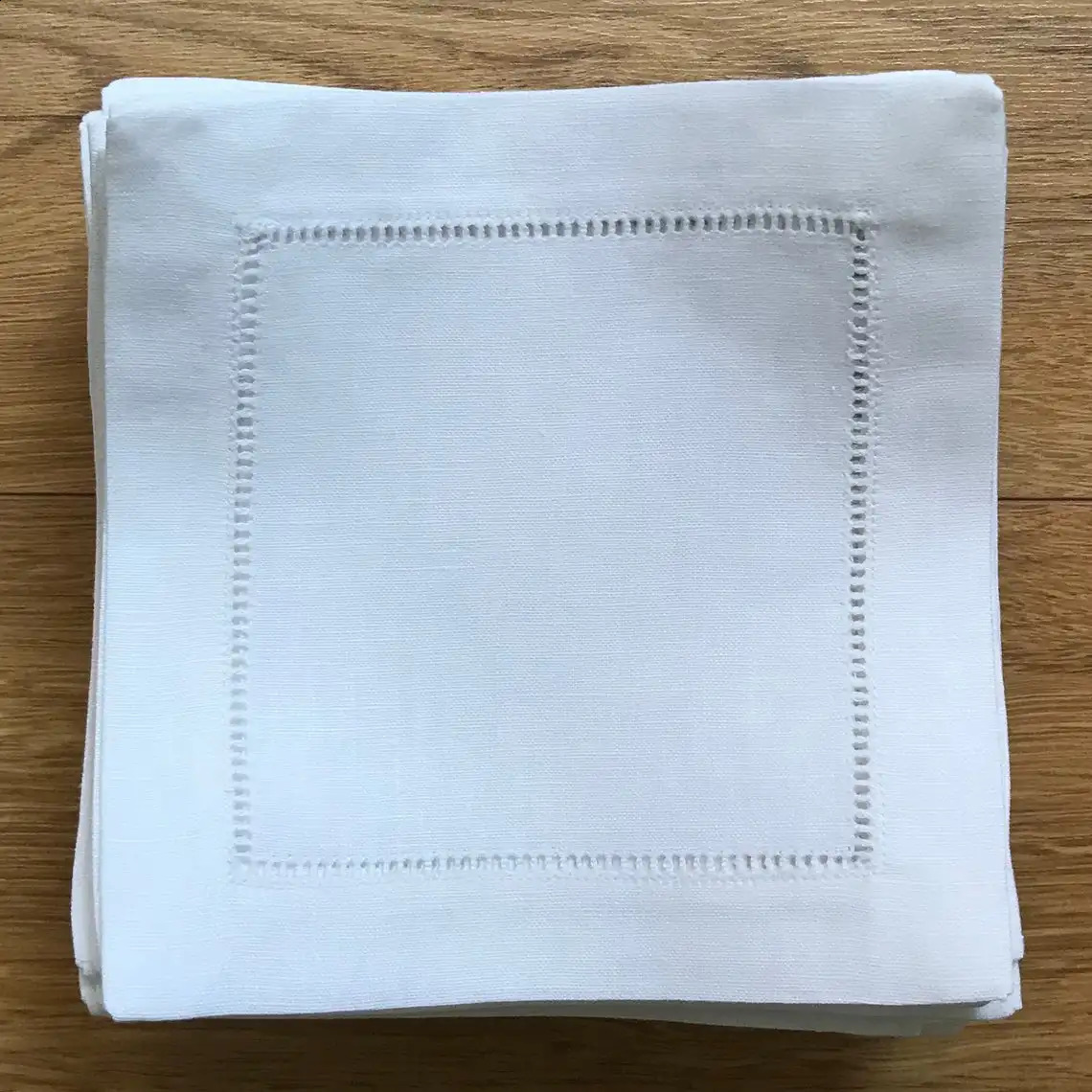 12 linen cocktail napkins Heimstich napkins beverage napkins dinner party linen cotton fabric 8 x8 20x20cm 240903