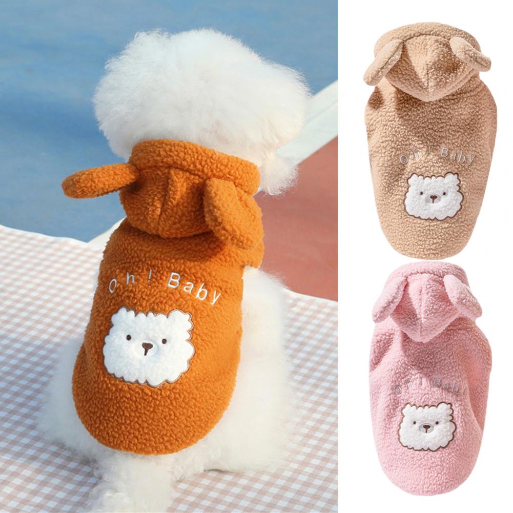 Dog Vest Comfortable Soft Cute Ears Hooded Dog Jacket Clothes Pet Supplies for Outdoor High quality pure cotton material 46a