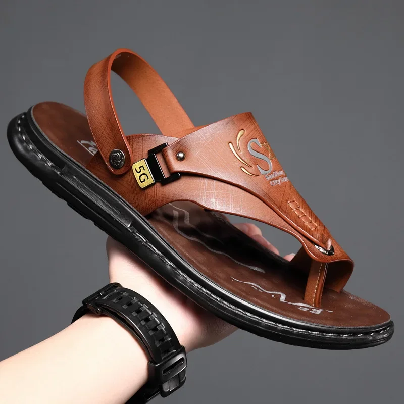 2025 NEW Cushion Summer Beach Holiday Male Casual Sport Sandalias Outdoor Retro Comforty Light Sandals Men b
