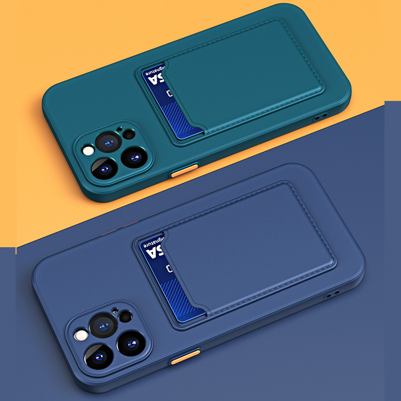 Multi Functional Microfiber Soft TPU Liquid Silicone Wallet Cases With Credit Card Slot Bag Pocket Shockproof Cover For iPhone 16 15 14 13 Mini 12 11 