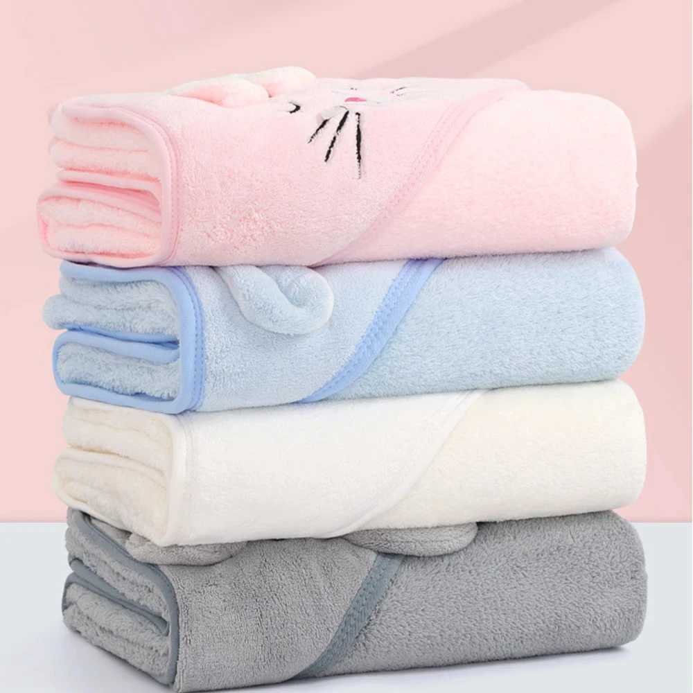 Baby Bathrobe Cape Super Soft Hooded Spa Bathrobe Newborn Bath Towel Baby Shower Gift 0-3 Years OldXJ241216