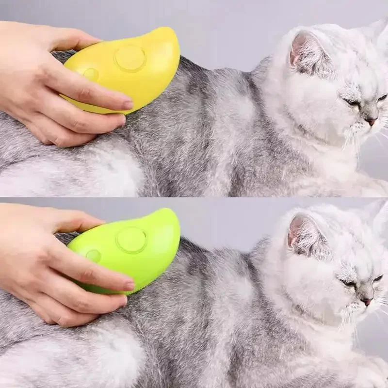 Accessories for Cats Water Jet Steam Brush Silicone Cats Stuff Soft Pet Home Grooming Products Hair Remover Supplies Electric