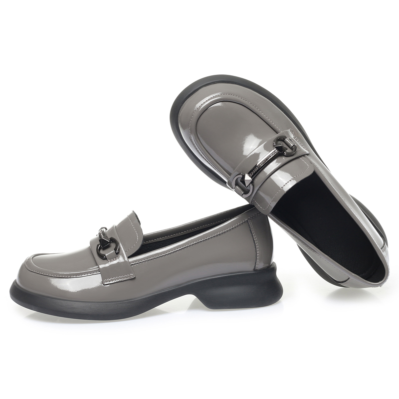 2025 NEW Loafers AIYUQI Genuine Leather New Ladies Spring Round Head Fashion British Style Shoes Women b