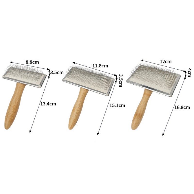 Dog Comb Bamboo Dog Brush Pet Hair Remover Dogs Grooming Massage Cat Brush Combs For Cats Wooden Handle Dogs Comb Pet Supplies