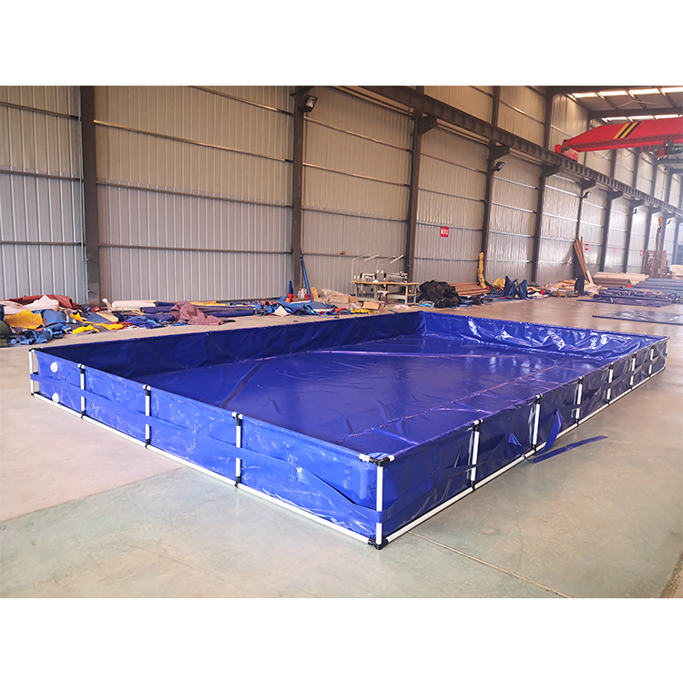 Durable Foldable Square commercial tarpaulin aquaculture fish and shrimp tank for indoor shrimp farm