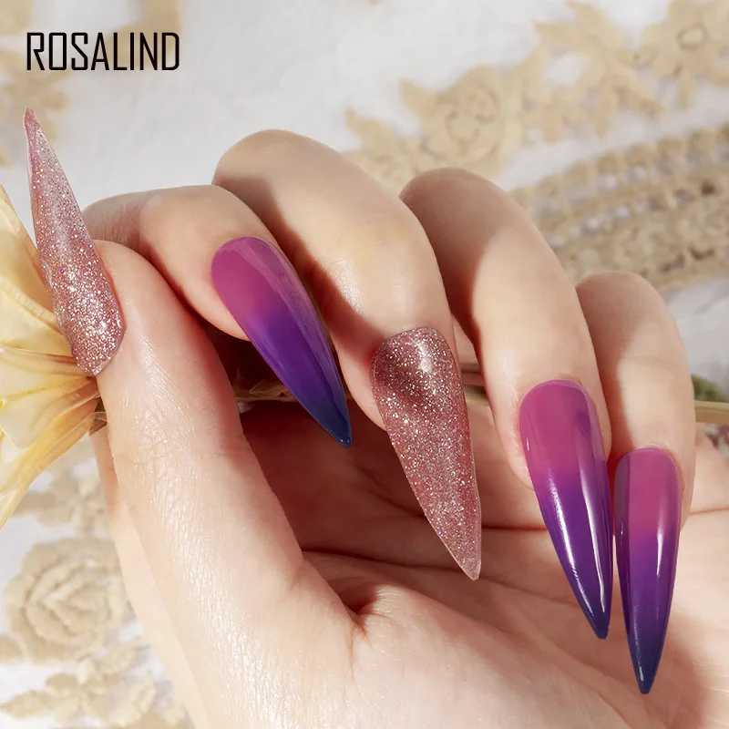 ROSALIND gel nail polish 15ml varnish mixed with semi permanent flash all for ergonomic nail art design gel W240824