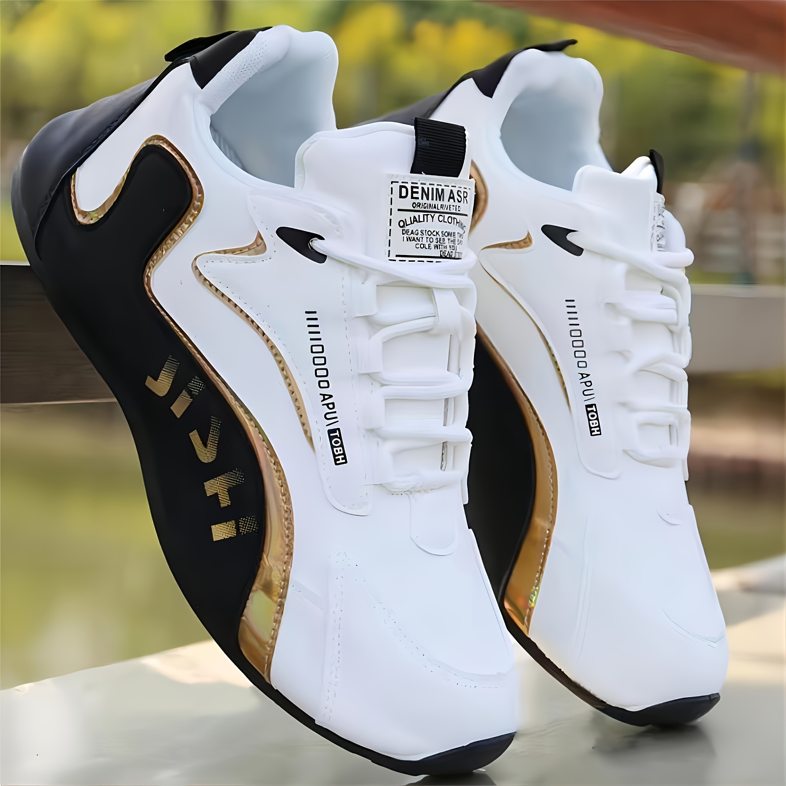 Mens Fashion-Forward Colour Block Sneakers - Ultra-Comfortable Soft Sole, Slip-Resistant, Durable Design - Ideal for Outdoor Adventures