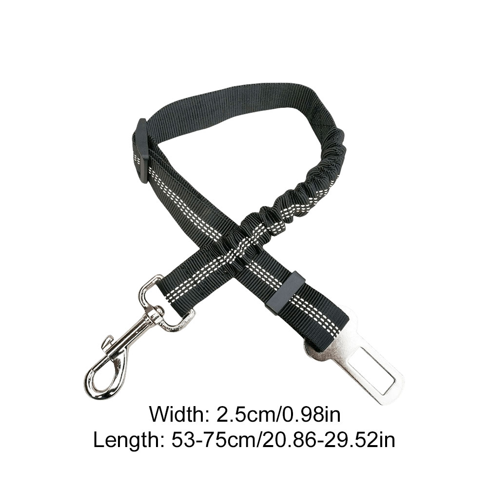 Dog Car Seat Belt Harness Reflective Retractable Dog Car Seat Belt Pet Seat Lead Clip Safety Traction Rope for Small Large Dogs