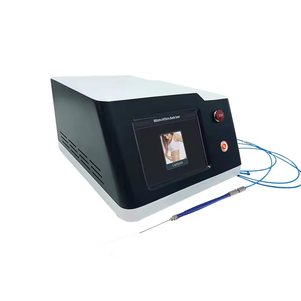 Advanced Diode Laser 2 Wavelength Body Contouring Fat Removal Lipolysis 980nm 1470nm Fiber-optic Coupled Lipolysis Diode Laser Body Slimming Machine