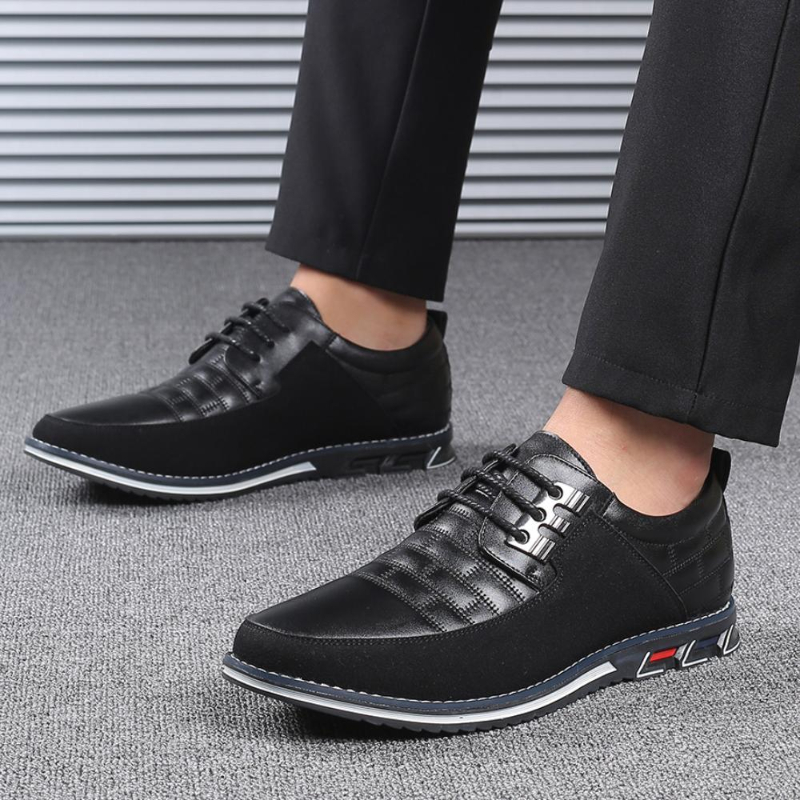 Men's casual lace up round toe sports Italian leather social free shipping NEW hot elegant men's shoes