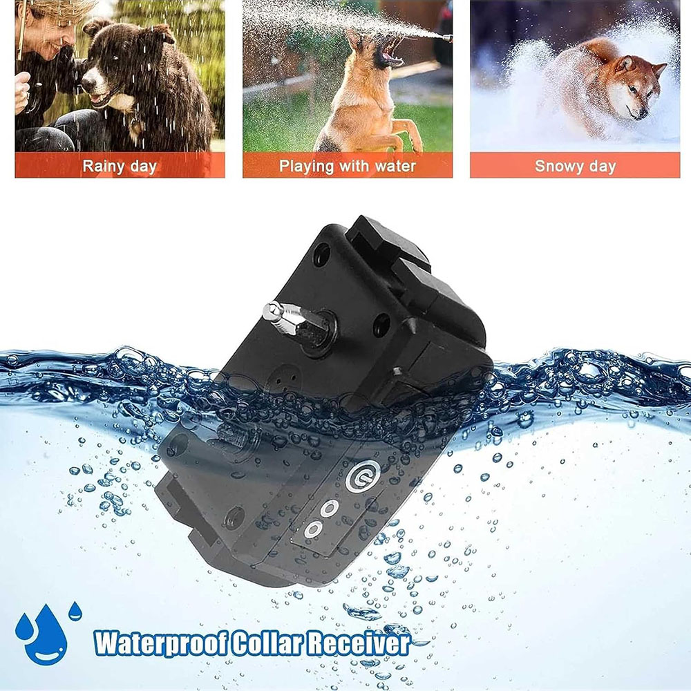Pet Dog Electric Fence Collar Electronic Pet Containment System In-Ground Wired Fence Waterproof Rechargeable Dog Shock Collars