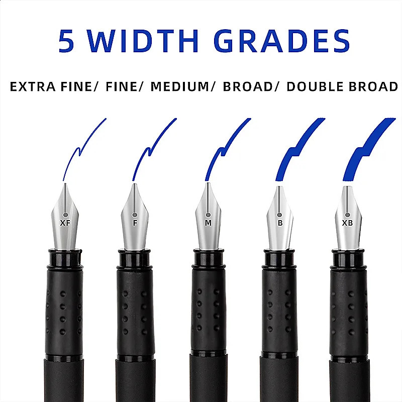25 Piece Calligraphy Pen Writing Set 2 Fountain Pens 5 Nibs 16 Ink Cartridges for Art Gothic Flower Font English Sketch Drawing 240902
