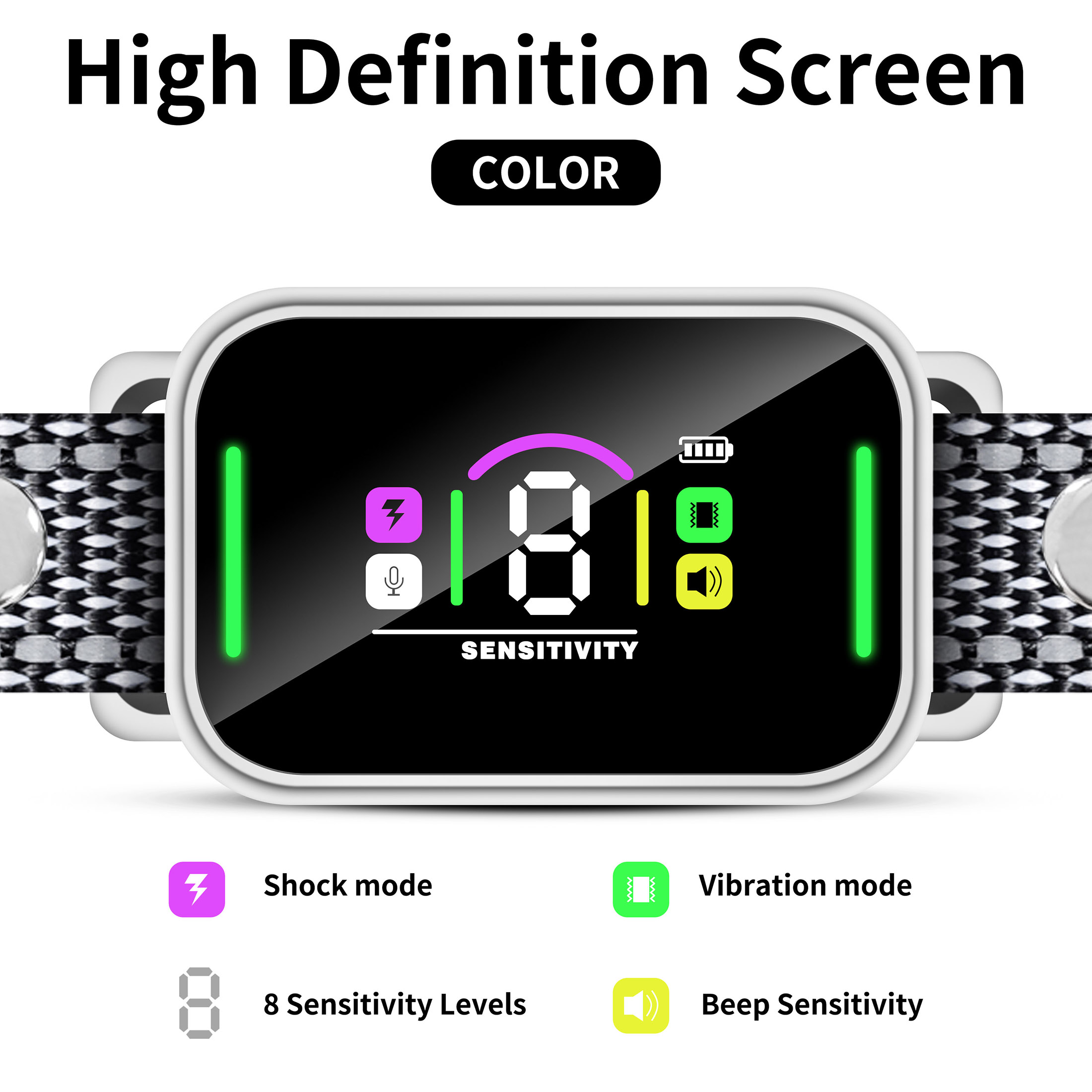 Smart Bark Collar, Dog Bark Collar for Large Medium Small Dogs,Smart Bark Collar,Rechargeable Anti Barking Training Collar