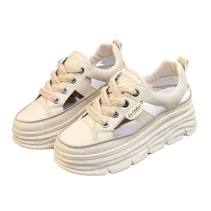 Woman Shoes Summer Elevated Breathable Thick Sole Casual White Zapatillas De Deporte Casual Shoes 2024