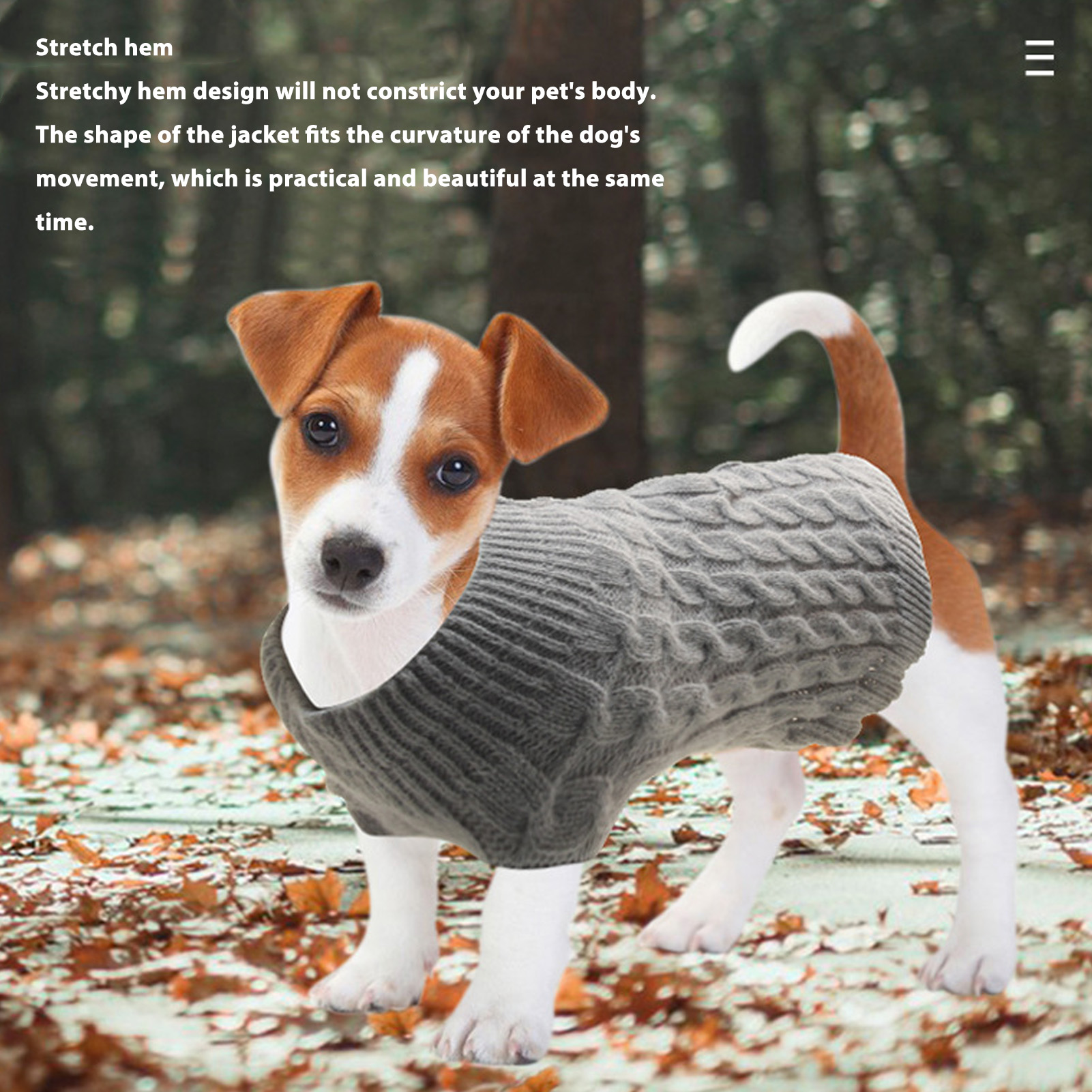Pet Dog Sweater Cable Knit High Neck Pure Color Dog Knitted Pullover Warm Clothes Soft Knitwear For Small Medium Dogs Cats