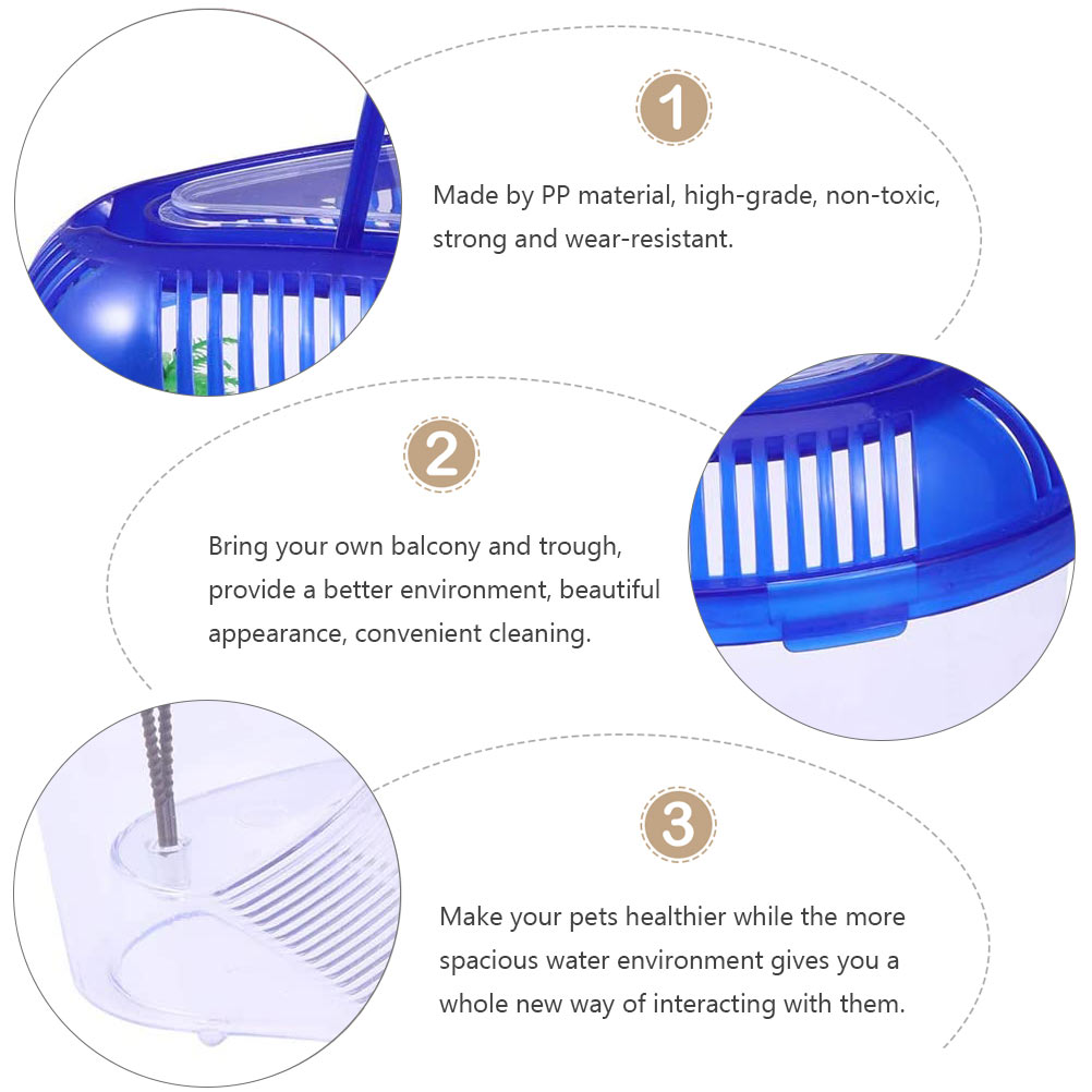 House for Water Turtles Aquarium Fish Tank Reptile Large Aquariums Bearded Dragon Small Accessories Box Land