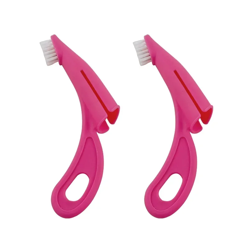 1Pcs Pet Finger Toothbrush Teddy Dog Brush Bad Breath Tartar Teeth Tool Dog Cat Cleaning Supplies 2 Colors Dog Toothbrushes