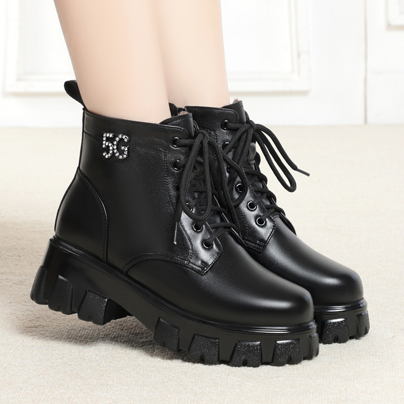 AIYUQI Women Ankle Boots Genuine Leather 2024 New Fashion Women Snow Boots Large Size Casual Women Winter Shoes Boots