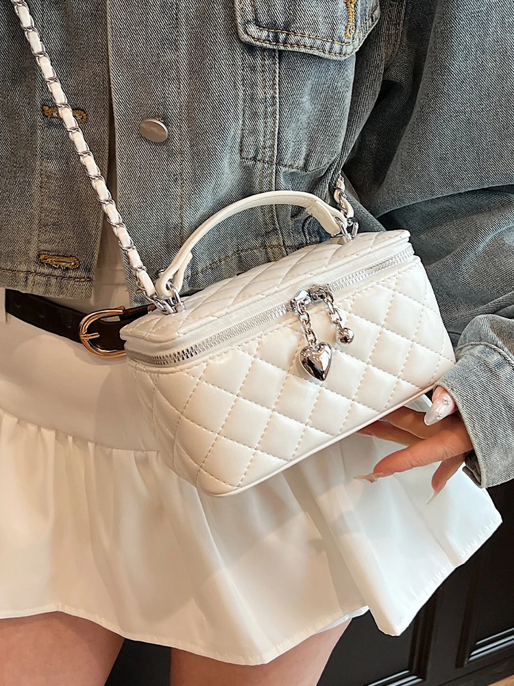 Trendy Diamond Lattice Box Handbag and Wallet Womens Shoulder Cross Body Bag Womens Messenger Bag High Quality 241105