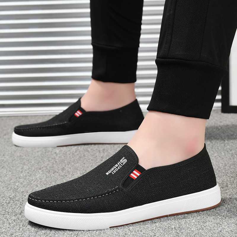 2025 NEW On Slip Loafer Breathable Lightweight Non slip Canvas Shoes Men s Sneakers Spring And Summer fd