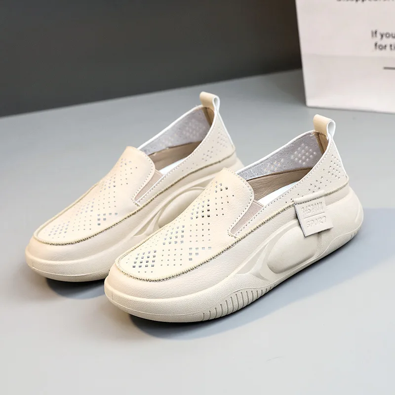 Sports Shoes Woman Summer In Casual Slip-on Sneakers Fashion Hollow Breathable Loafers Women Running Shoes Footwear 2023