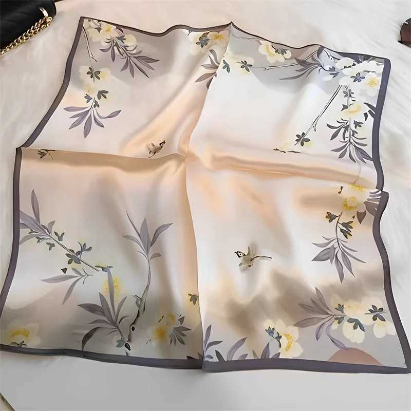 2024 Fashion 100% Silk Scarf 70cm Square Ribbon Wens Ribbon Small Scarf Neck Decorative Packaging Printed Scarf X250319