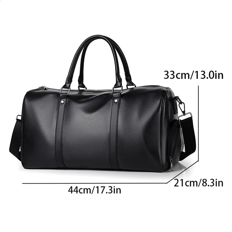 Retro short distance travel bag large capacity sports motorcycle training Pu waterproof leisure fitness bag 240914
