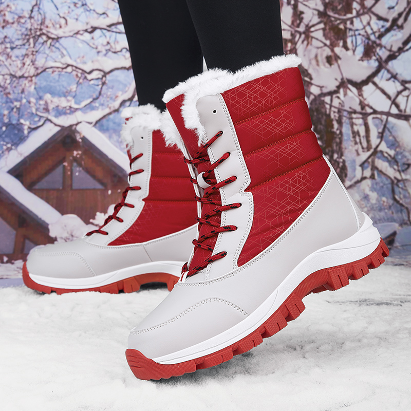 Snow Waterproof, urious, and Comfortable Thick hot Soled Long Boots Women's 2023 Winter NEW hot Warm Flat Shoes