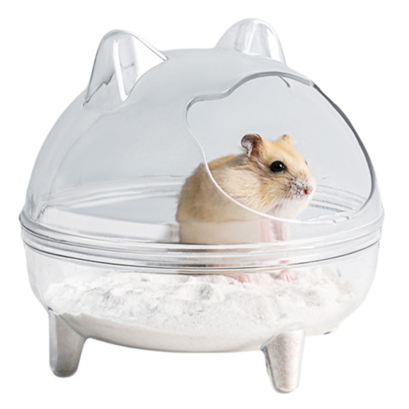 Spacious Hamster Sand Bathroom with Clear View for Gerbil and Guinea Pigs