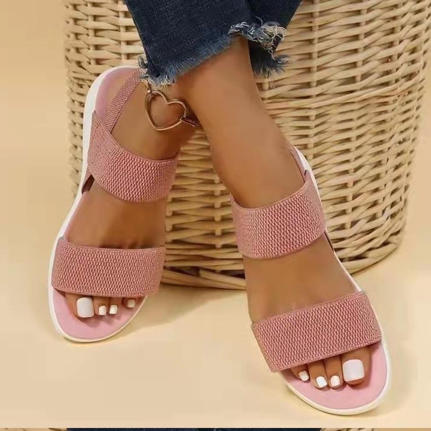 Women's New Wedge Heel Platform Cozy Ladies Outdoor Beach Elastic Band Designer Shoes Sandals Women Summer 7716