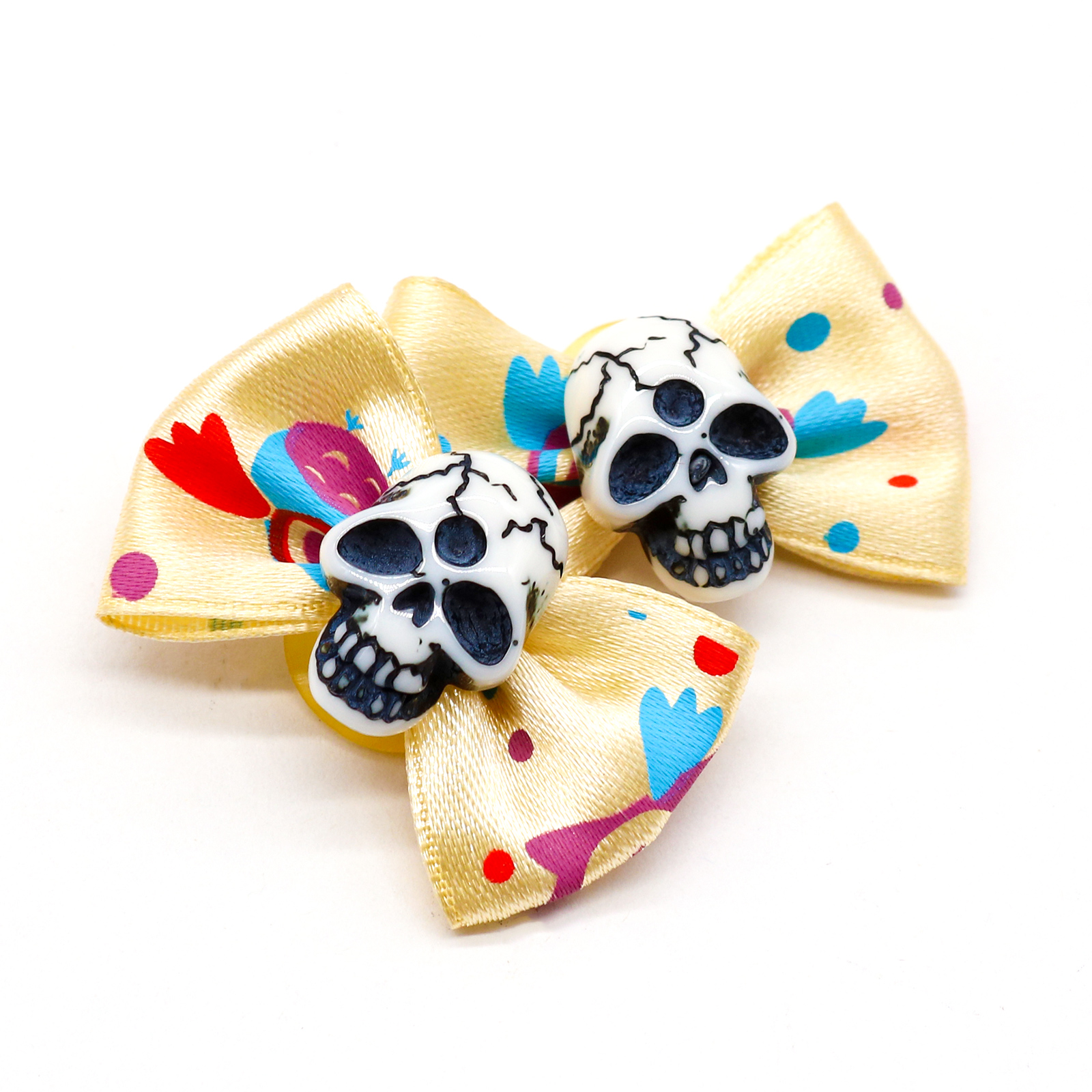 10PCS Halloween Dog Bows With Rubber Bands Pet Hair Accessories For Small Dogs and Cats Puppy Bowknots Pet Supplies