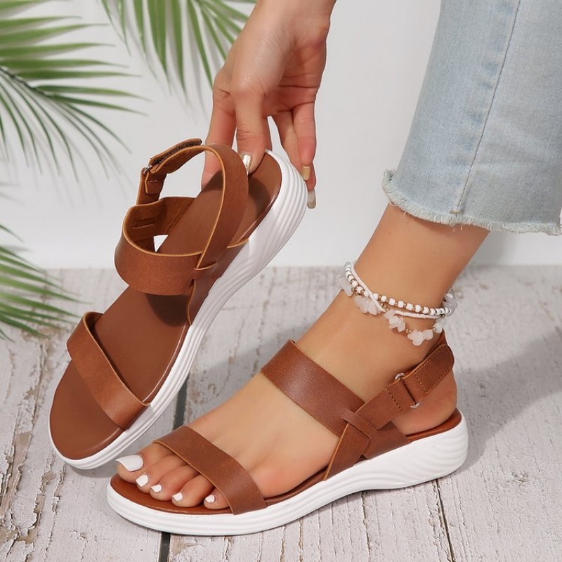 2025 new Knit Women's Elastic Cloth Wedge Slip on Lightweight Walking Sandals Women Plus Size Comfortable Summer Shoes Woman 02bd