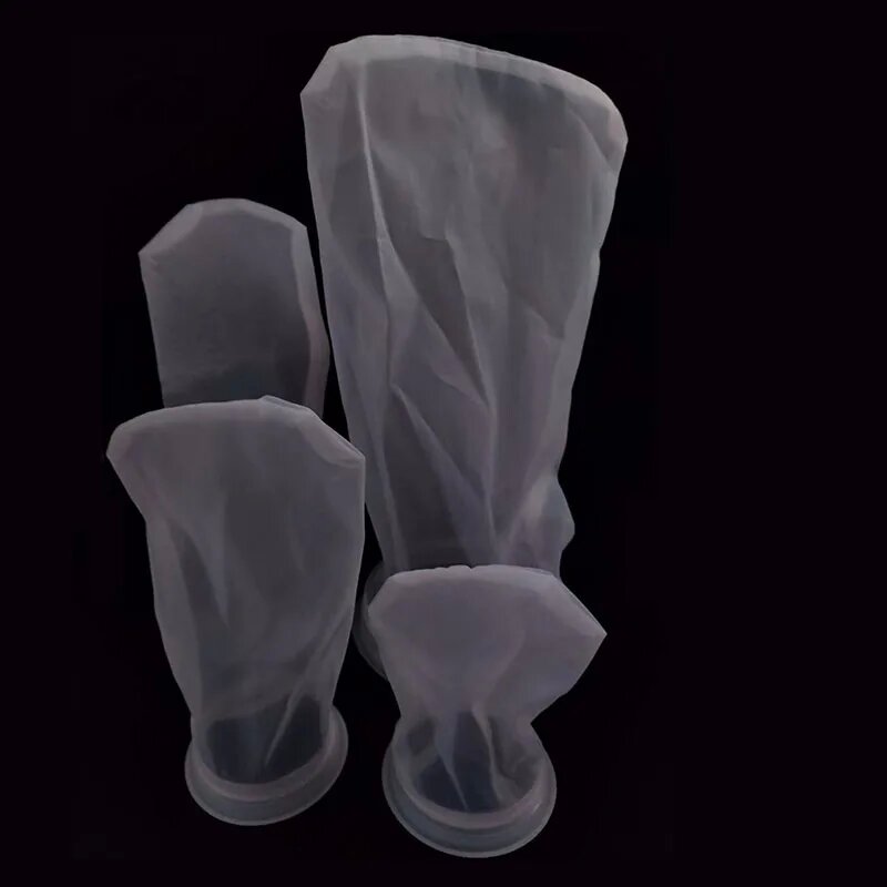 5pcs Super Fine Aquarium Filter Bag with Frame Washable Reusable Mesh Foam Carpet Sock Bag for Fish Marine Filtration System