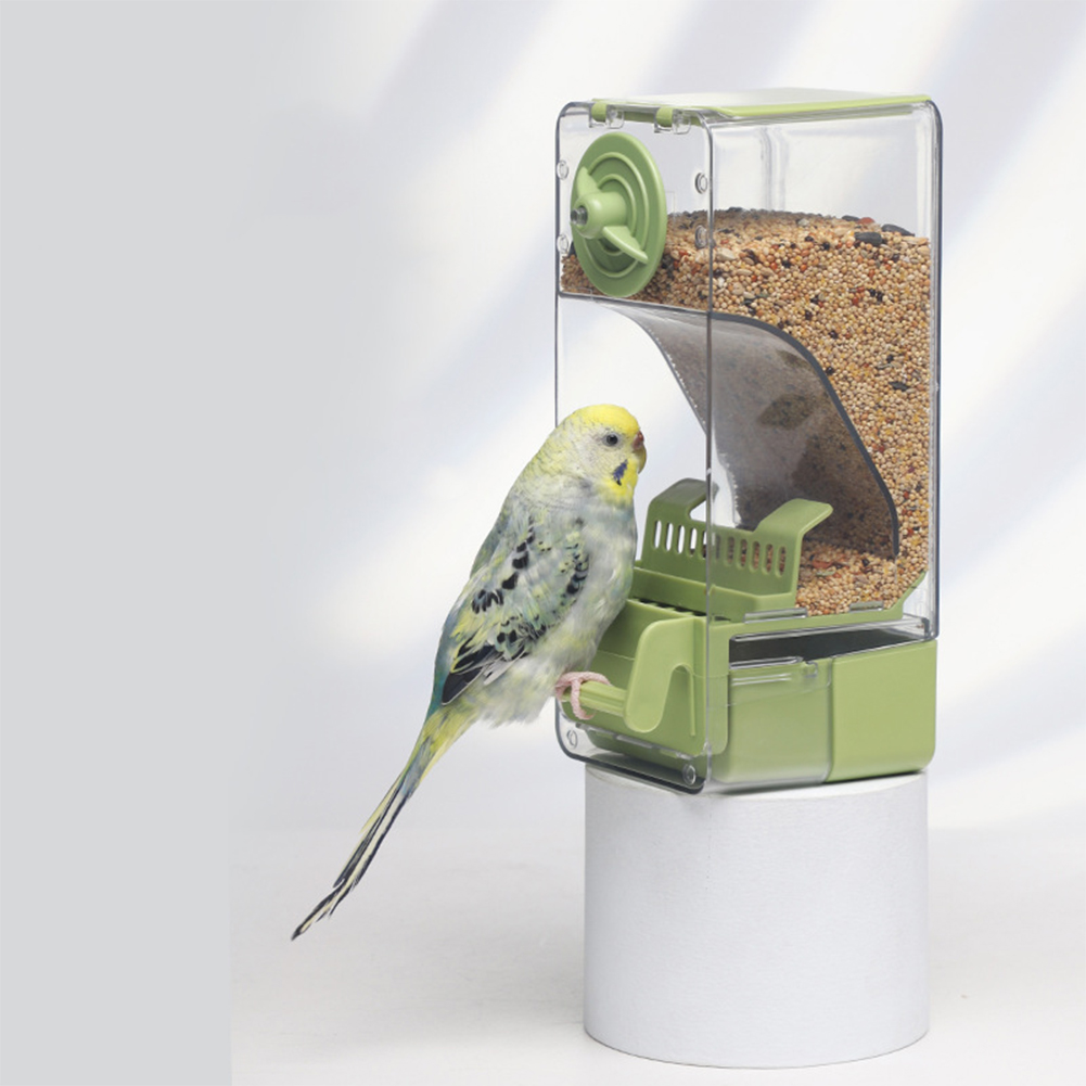 No Mess Automatic Bird Feeder Food Container Cage Parrot Feeder Accessories for Birds Parrot Cockatoo Canary Parakeets Lovebirds