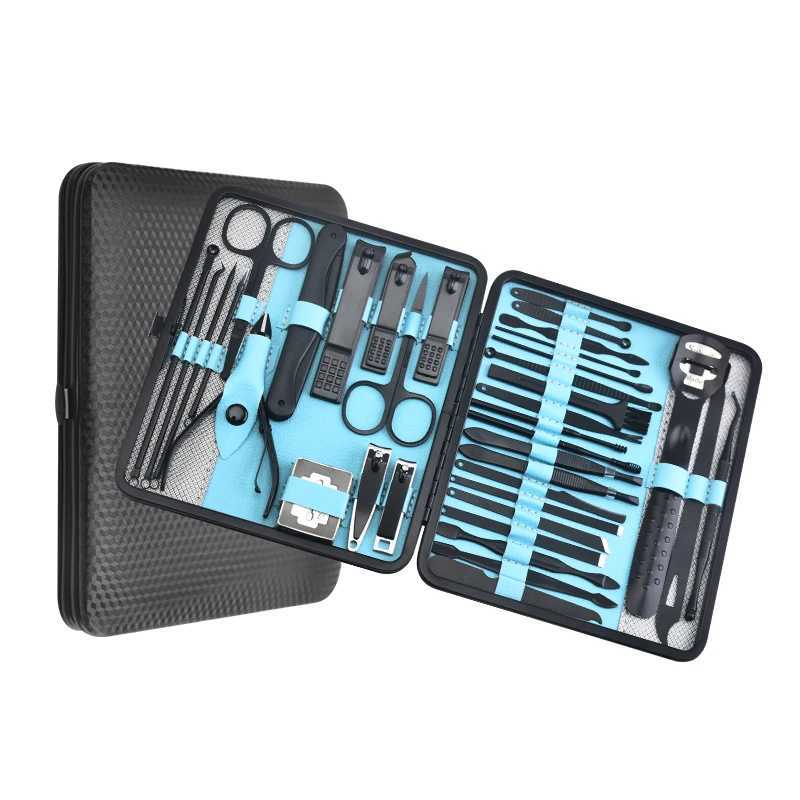 10/36 pcs New Professional Manicure Set Pedicure Grooming Kit Includes Scissors Nail Files and Travel Case Perfect for GiftXJ240903