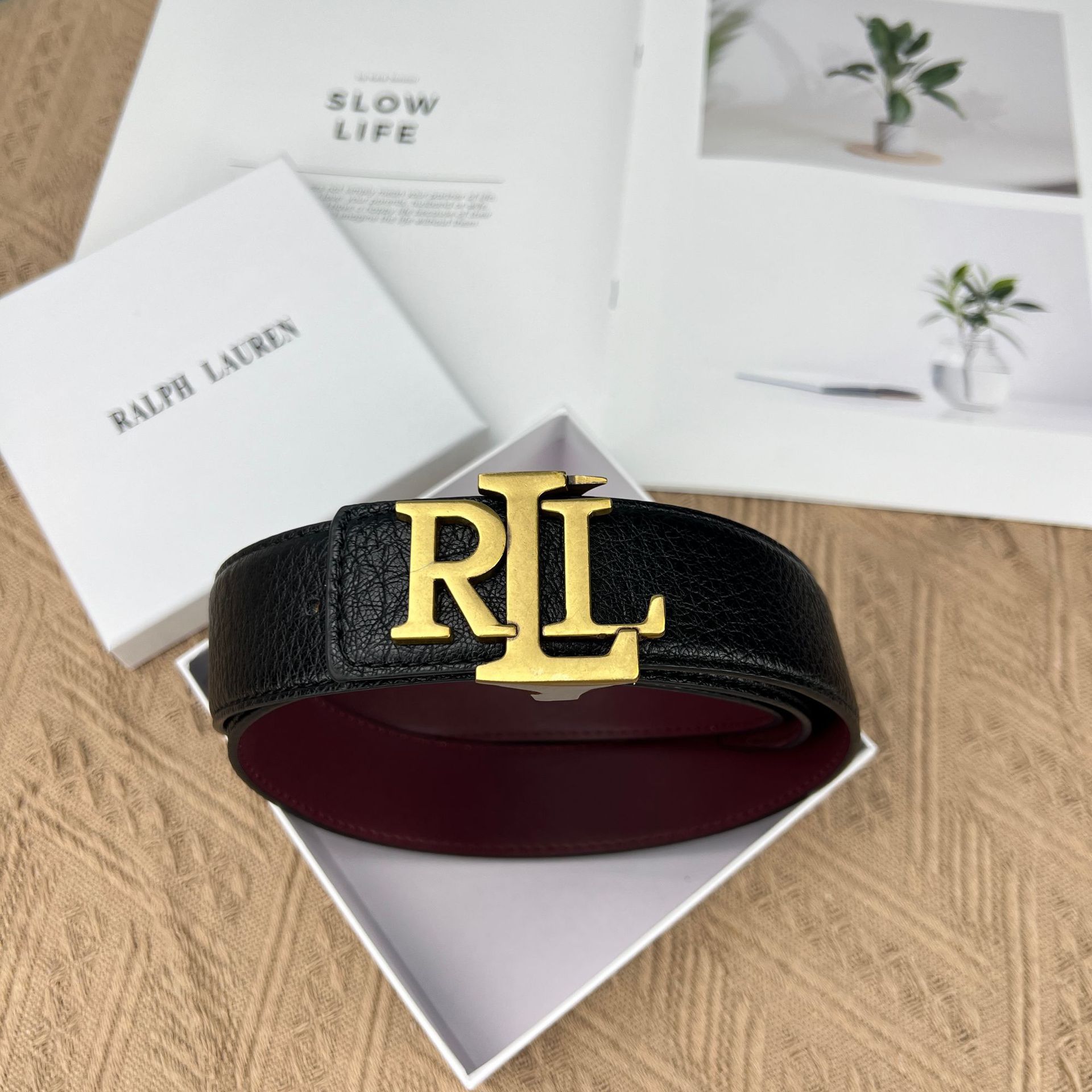 Fashion gold belt For Man French luxury designer RLL letter belt high-end business leather belt with box