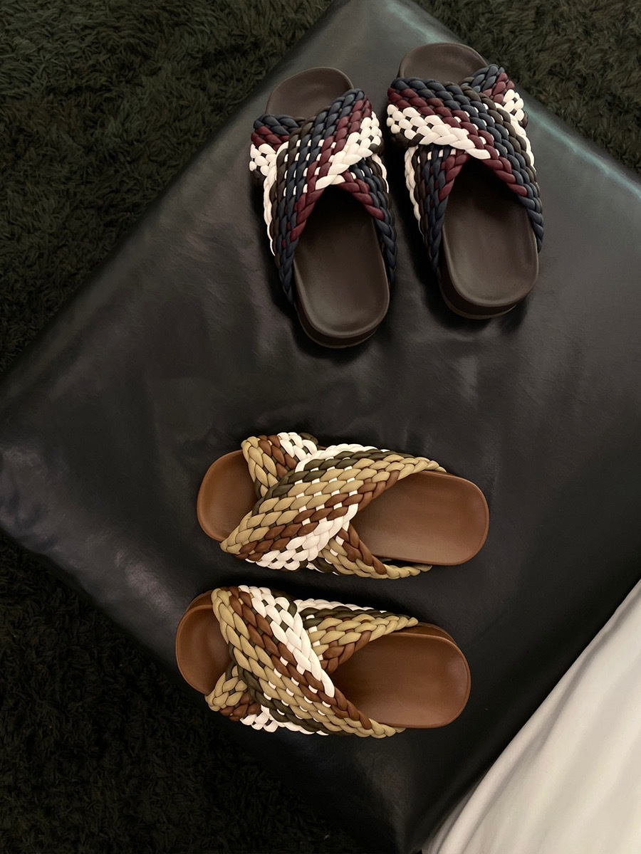 Slides Woven Summer Outdoor Beach Vacation Casual Flat Shoes 2023 New Light Ladies Fashion Slippers Women e925 b24a