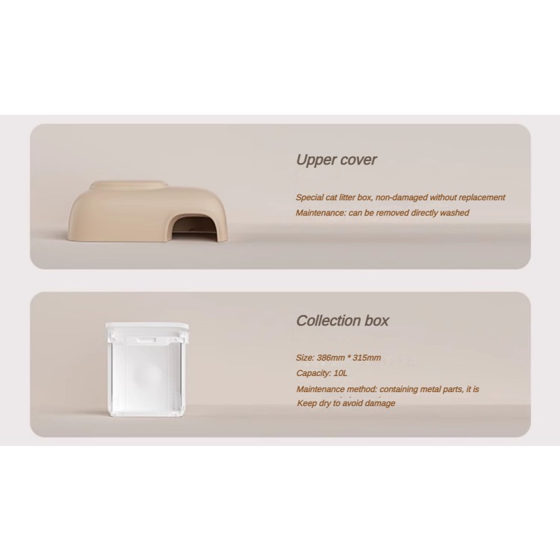 PetSnowy Cat Toilet Complete Set of Accessories Toilet Box/mat/Filter Mesh/Rubber Strip/Charger/Cat Litter Ball Compartment