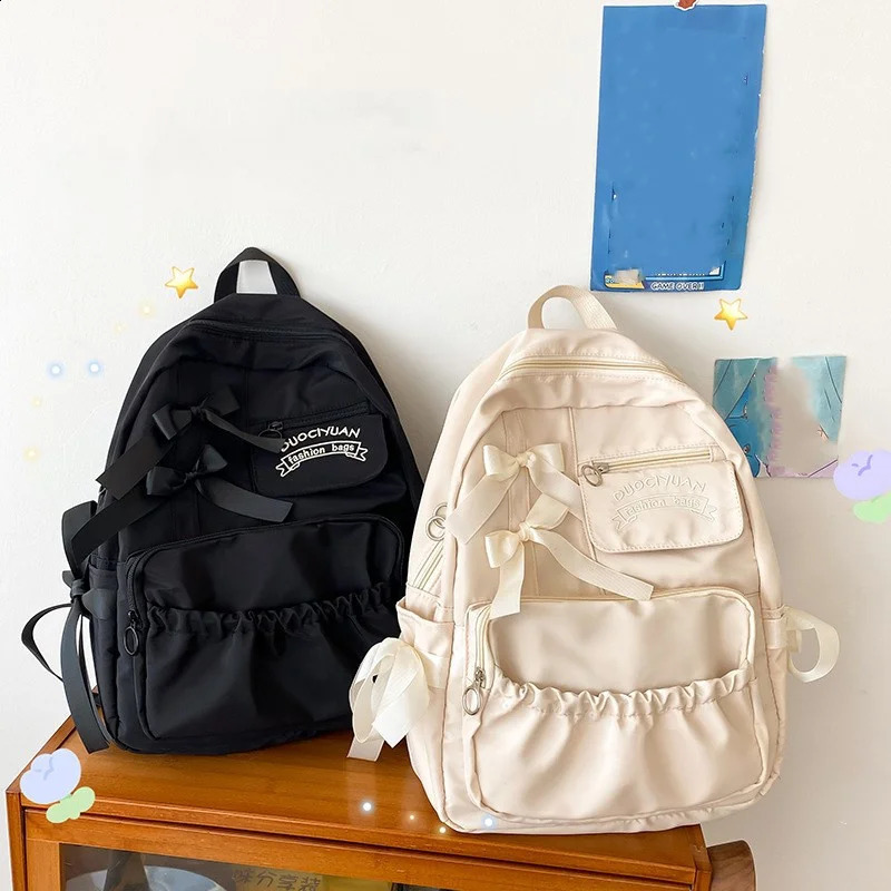 Fashion backpack nylon womens antitheft shoulder bag school 240903